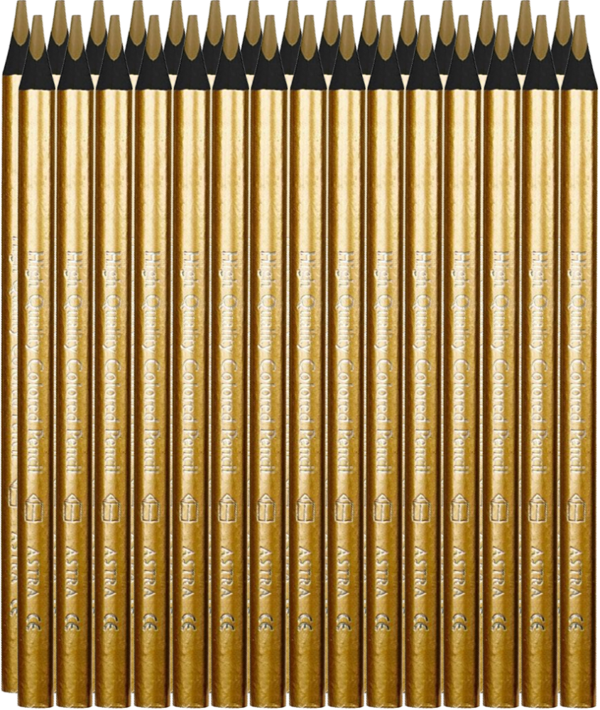 30x Kredka ołówkowa trójkątna Astra Jumbo, złota