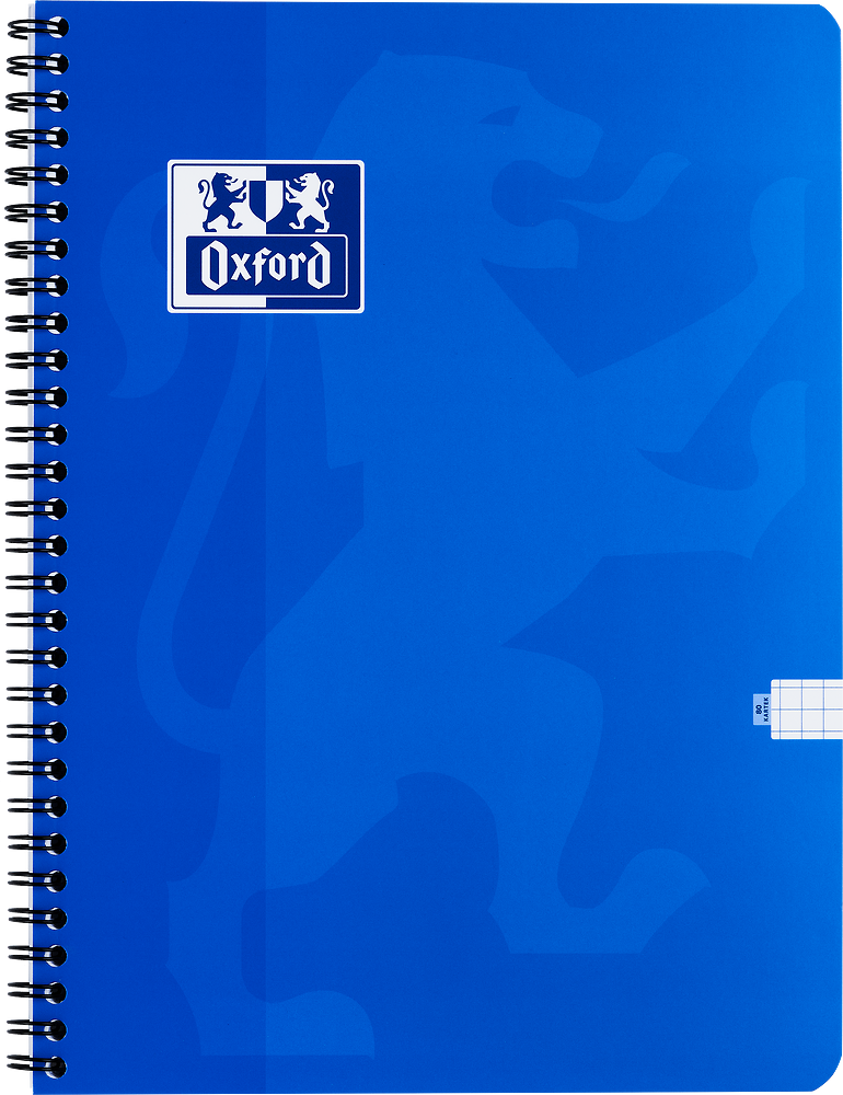 Kołonotatnik Oxford Esse, A5, w kratkę, 80 kartek, okładka kartonowa, mix kolorów