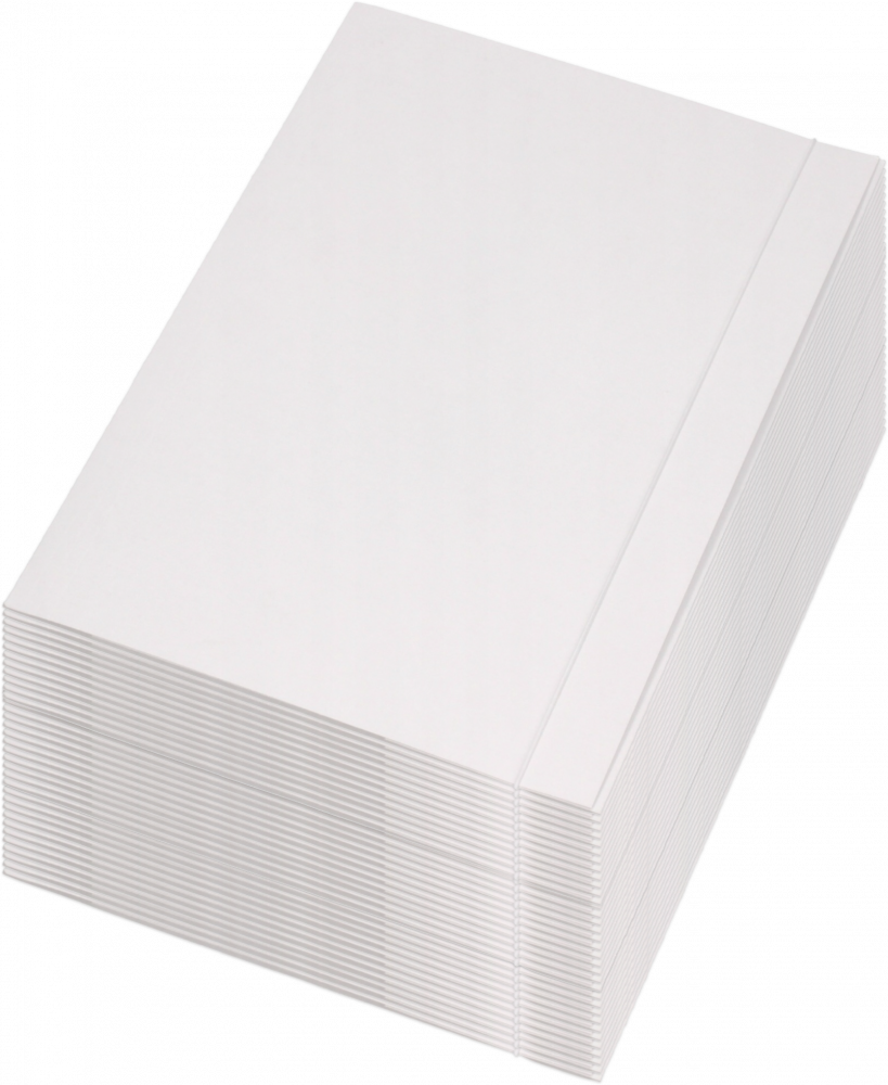 100x teczka tekturowa z gumką Barbara, A4, 250g, biały