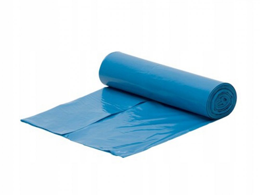 Worki na śmieci, na odpady zmieszane, 240l, 10 sztuk, niebieski