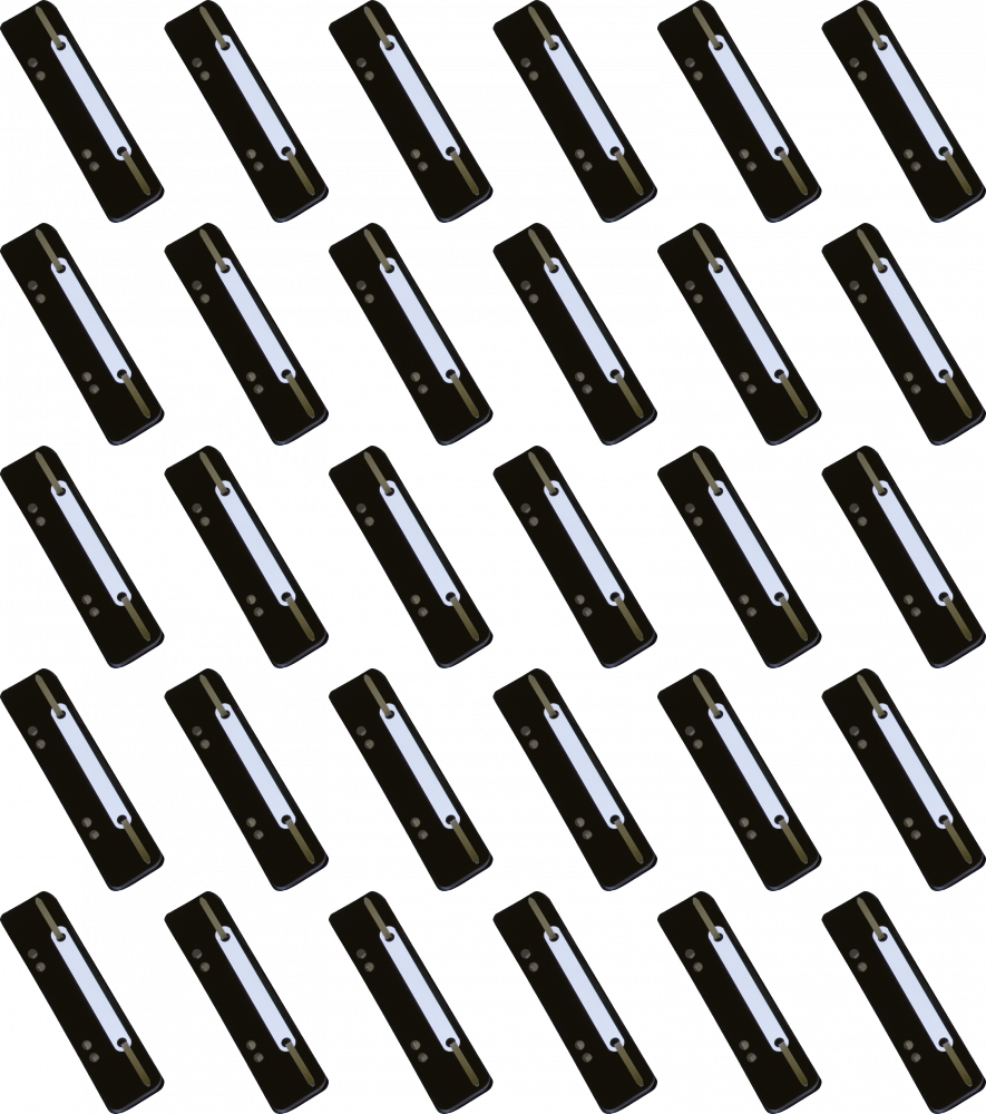 50x Wąsy skoroszytowe spinające dokumenty Donau, z metalową zawieszką, 25 sztuk, czarny