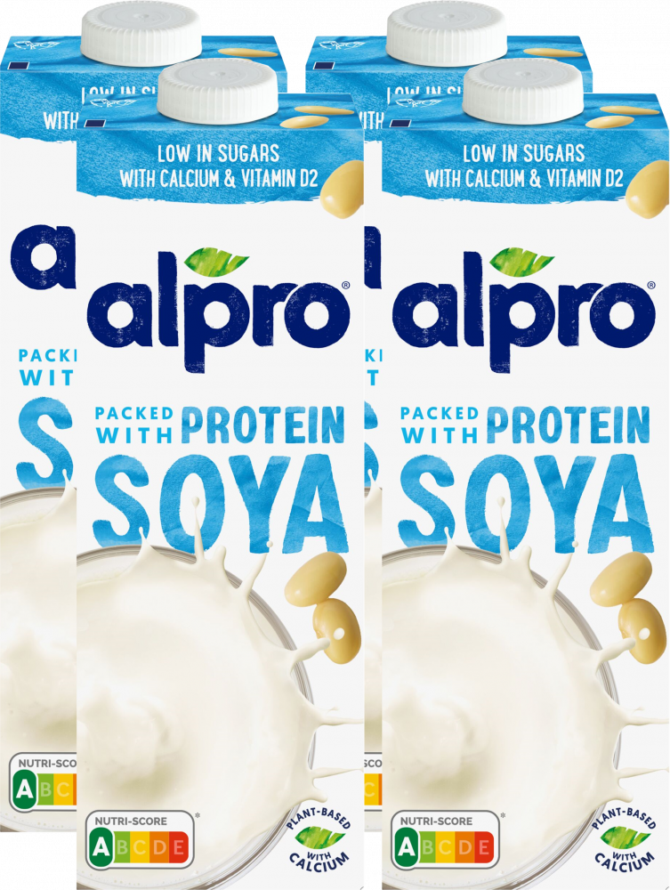 4x Napój sojowy Alpro, z wapniem, 1l