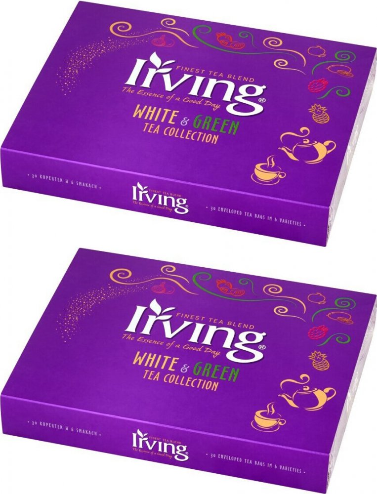 2x Zestaw herbat w kopertach Irving White & Green, 6 smaków, 30 sztuk
