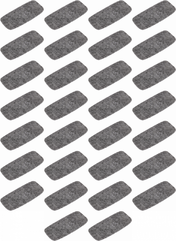 6x Wkład filcowy do gąbki magnetycznej 2x3, Starboard, 10 sztuk, szary