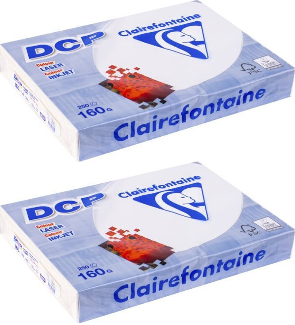 2x Papier satynowany Clairefontaine DCP Ivory, A3, 160g/m2, 250 arkuszy, kremowy