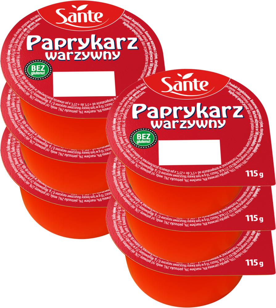 6x Paprykarz warzywny Sante, 115g