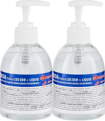 2x Płyn dezynfekcyjny do rąk Merida Polana Lux DDR+, z pompką, 300ml