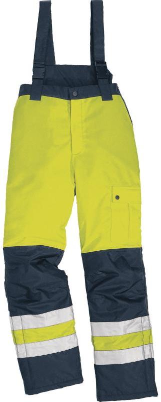 Ogrodniczki odblaskowe ocieplane Delta Plus Fargo HV, rozmiar L, żółto-granatowy