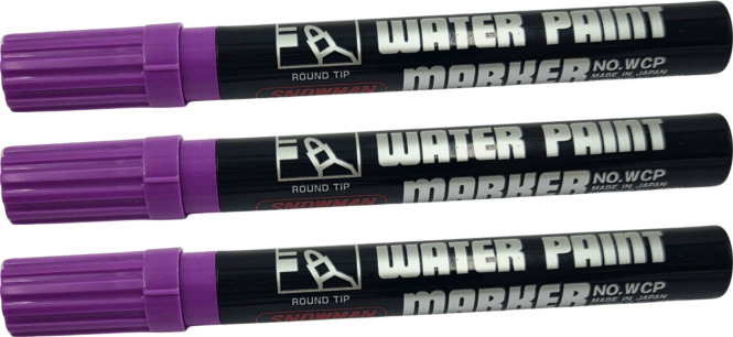3x Pisak wodny Snowman Water Paint, okrągła, 1.5-3.0mm, fioletowy