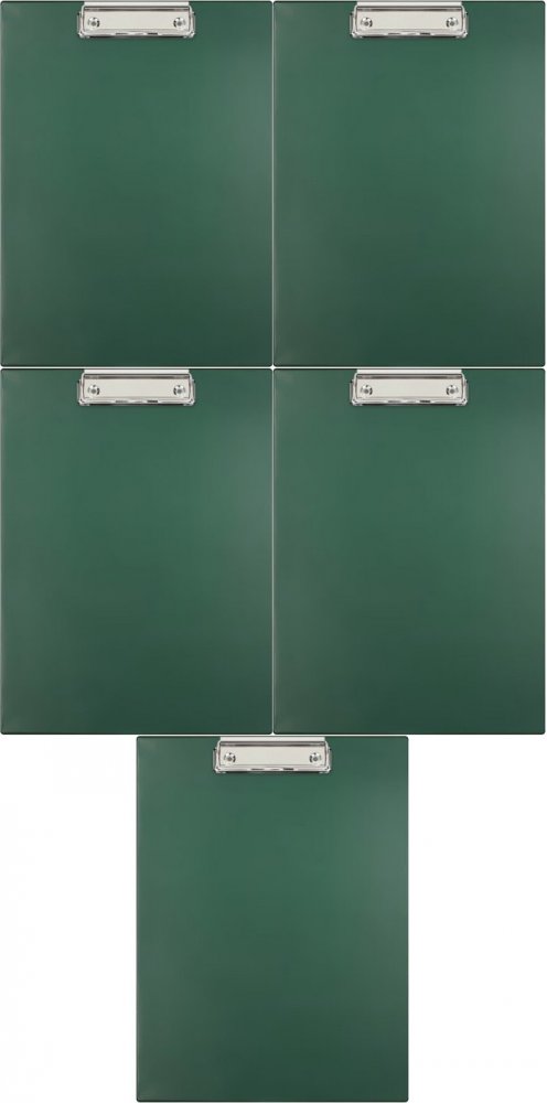 5x Clipboard Biurfol, A4, zielony ciemny