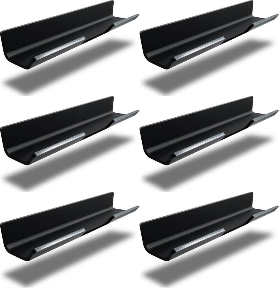 6x Półka magnetyczna na markery MemoBe, 17cm, czarny