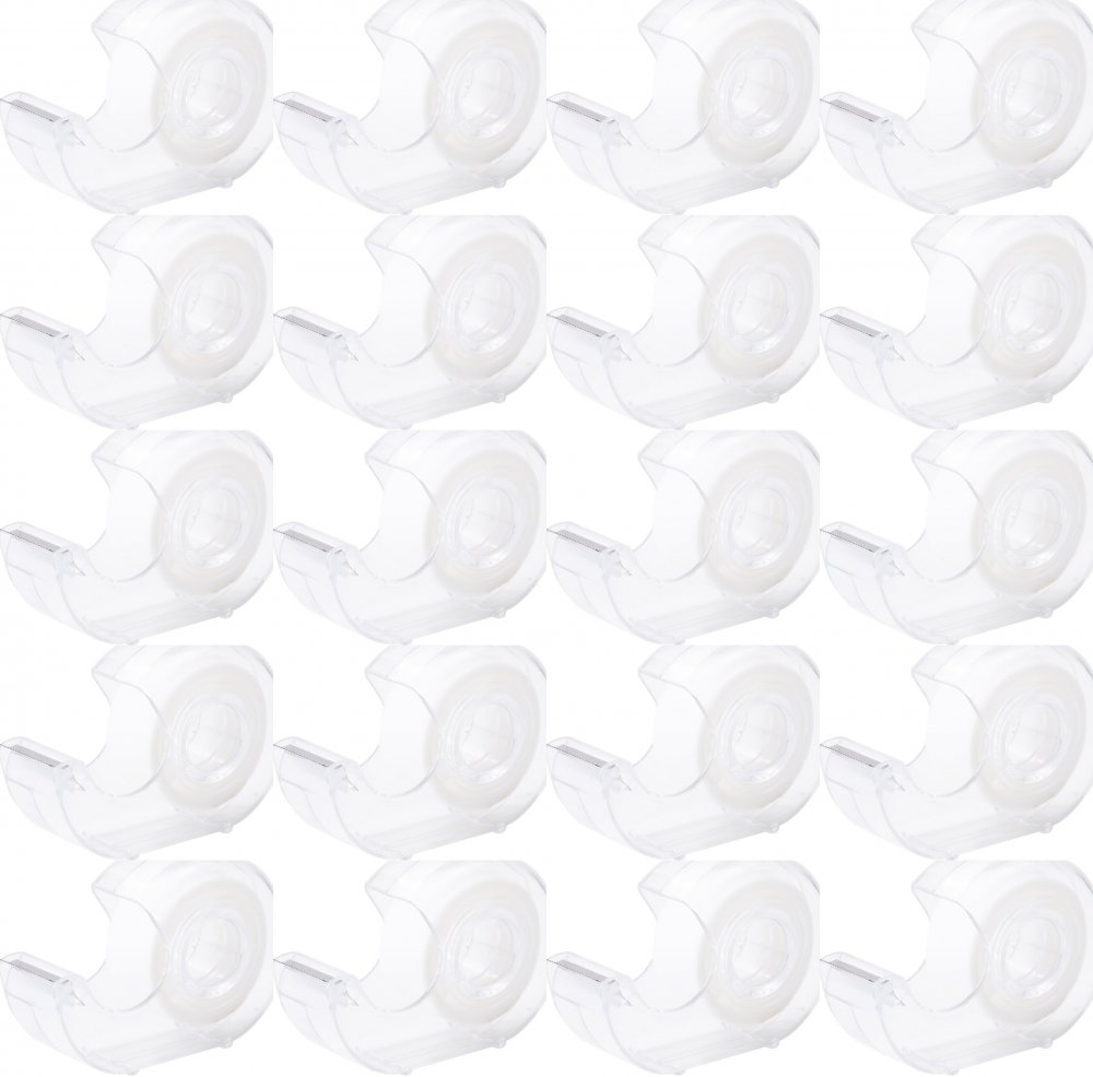 20x Taśma klejąca Deli, z podajnikiem, 18mmx7.62m, przezroczysty