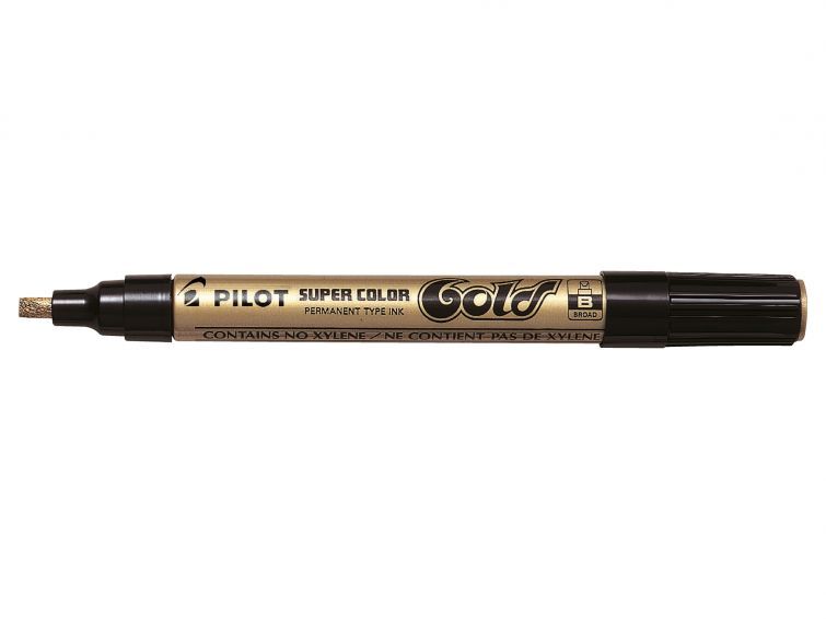 Marker olejowy Pilot Super Color Broad, ścięta, 4.5mm, złoty