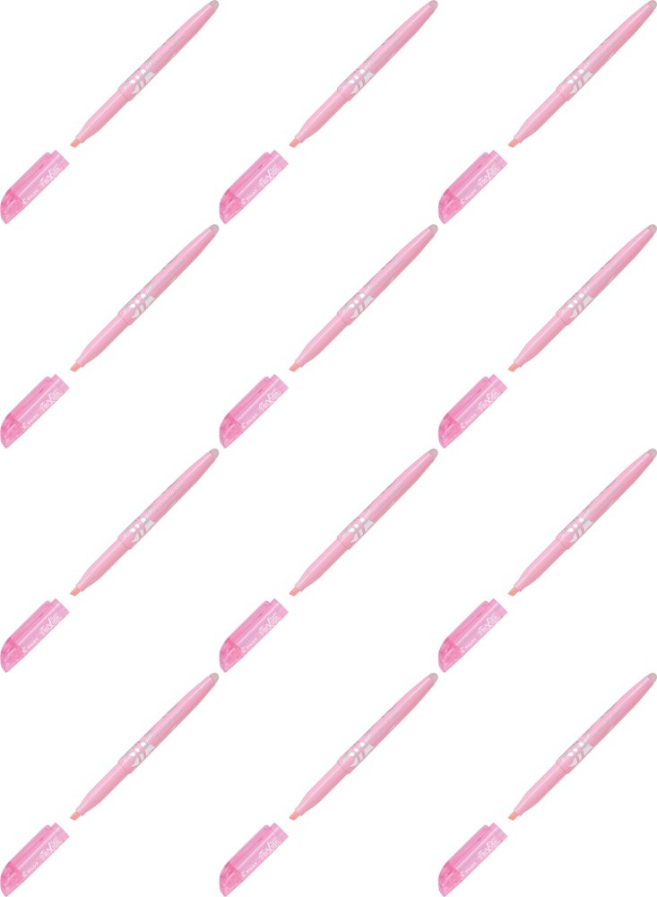12x Zakreślacz wymazywalny Pilot, Frixion Light Soft, ścięta, 4mm, różowy pastelowy