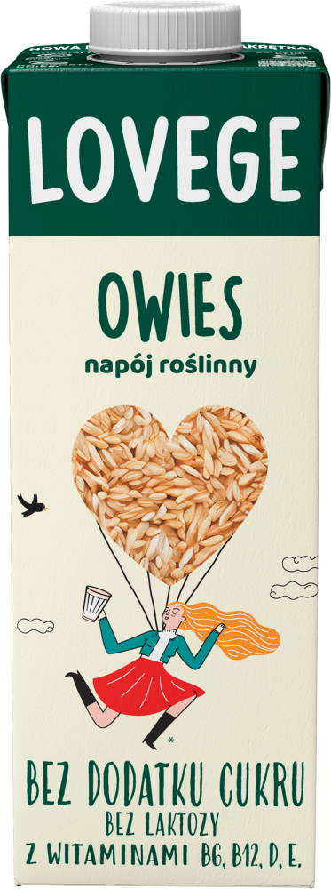 Napój owsiany Lovege, bez cukru, 1l