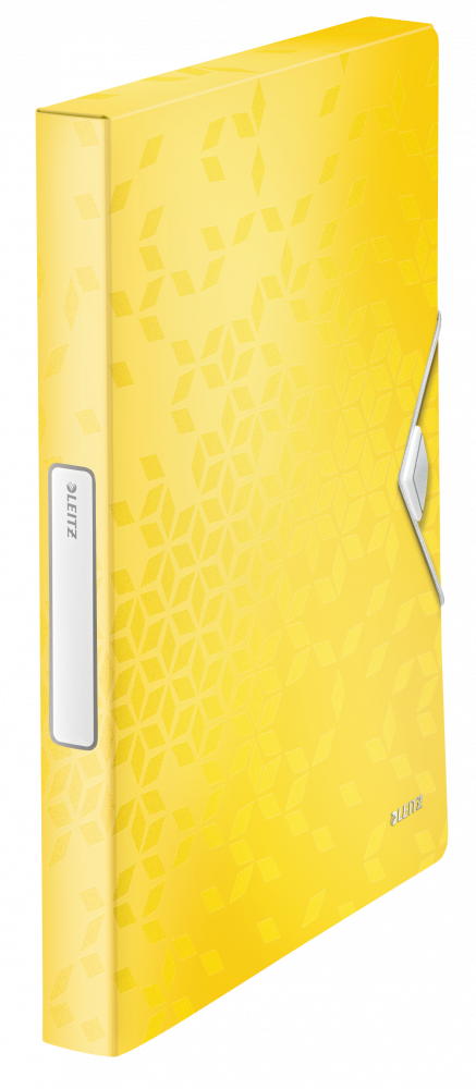 Teczka plastikowa z gumką Leitz Wow, A4, 30mm, żółty