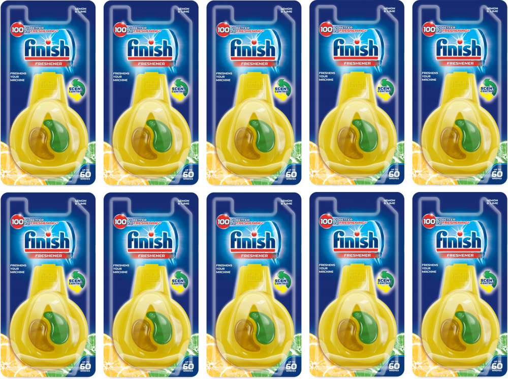 10x Odświeżacz do zmywarek Finish, cytryna i limonka, 8.5g