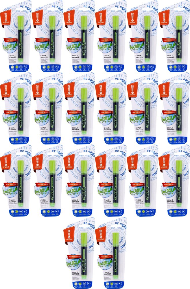 20x Marker kredowy MemoBe, okrągła, 2-3mm, zielony neonowy