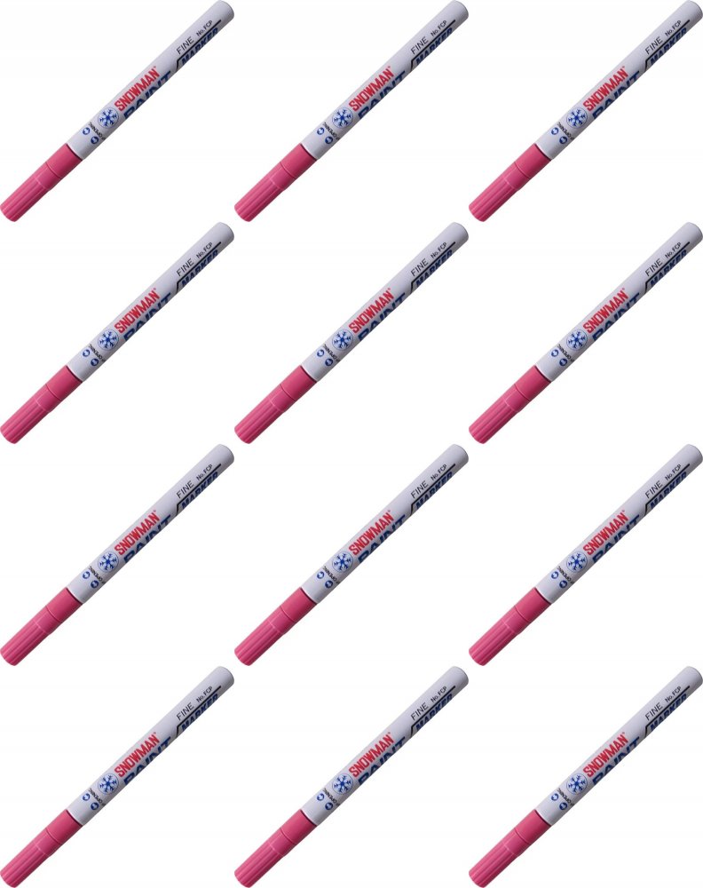 12x Marker olejowy Snowman, średni, okrągła, różowy