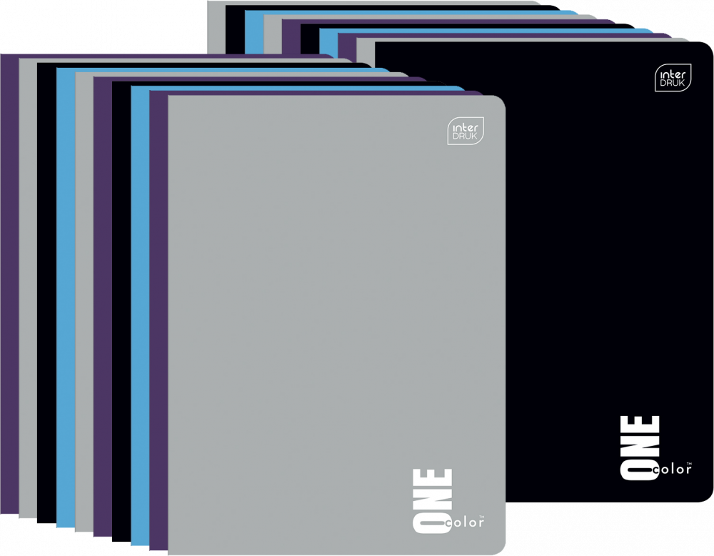 20x Zeszyt w kratkę Interdruk UV One Color, A5, 32 kartki, mix kolorów