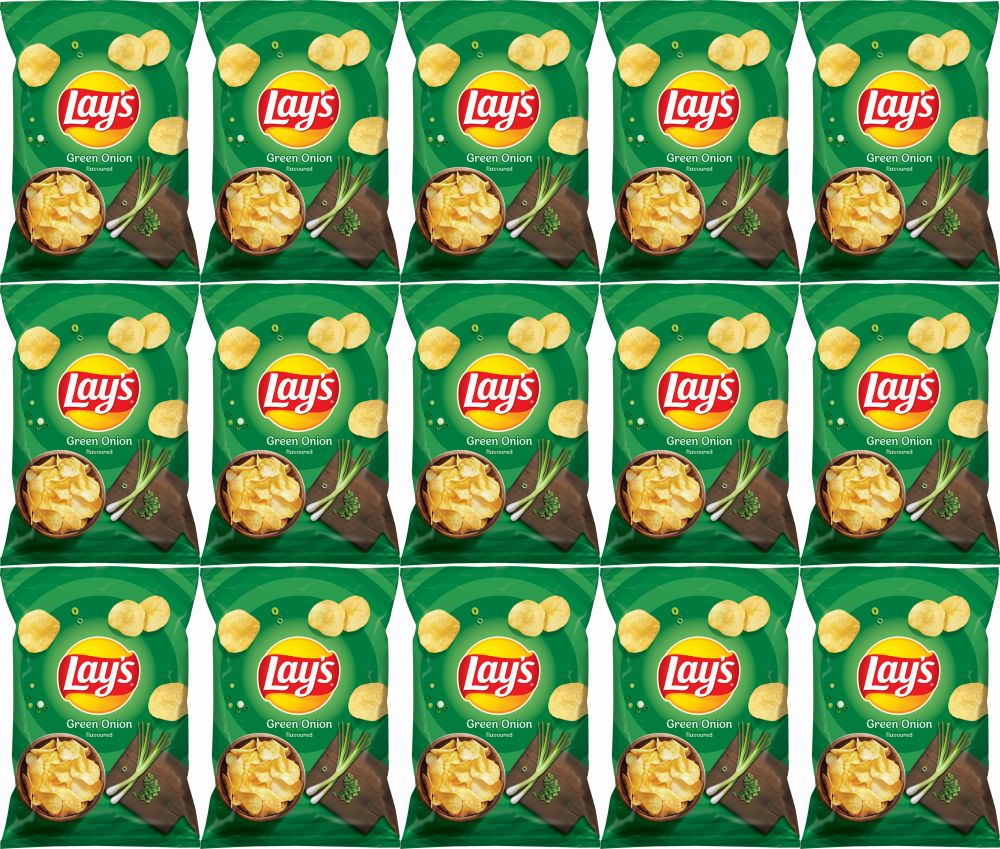 15x Chipsy Lay's Green Onion, zielona cebulka, 40 g