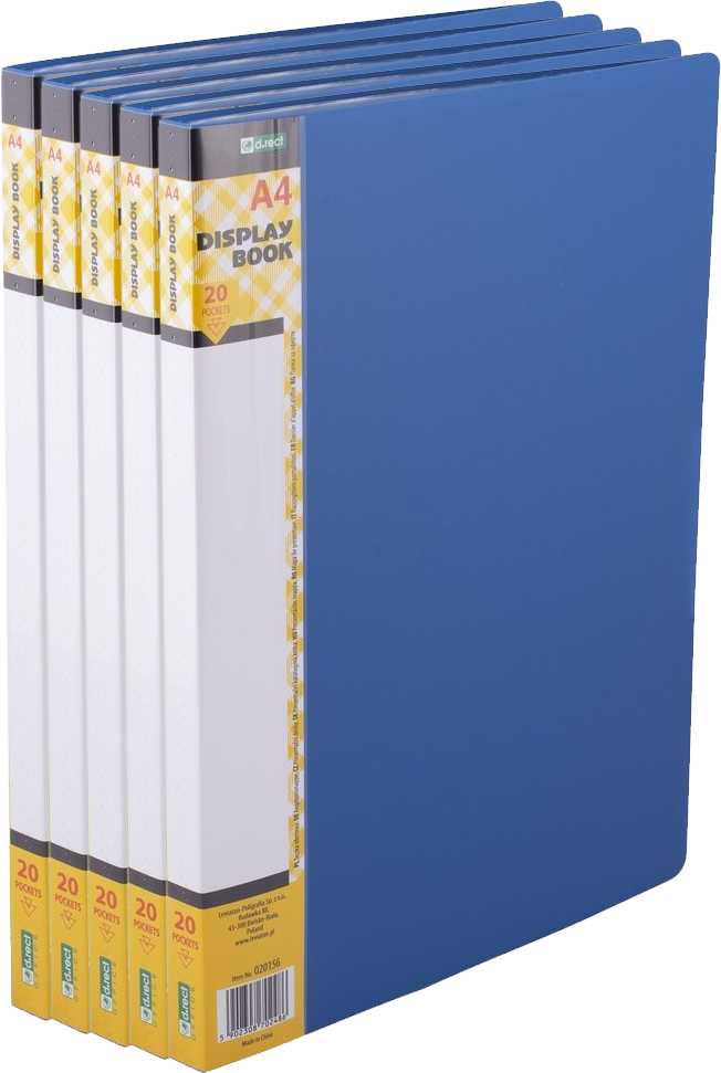 5x Album ofertowy D.Rect, A4, 20 koszulek, niebieski