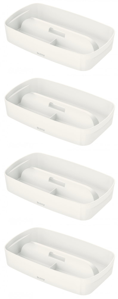 4x Organizer z uchwytem Leitz, MyBox, mały, 307x56x181mm, biały