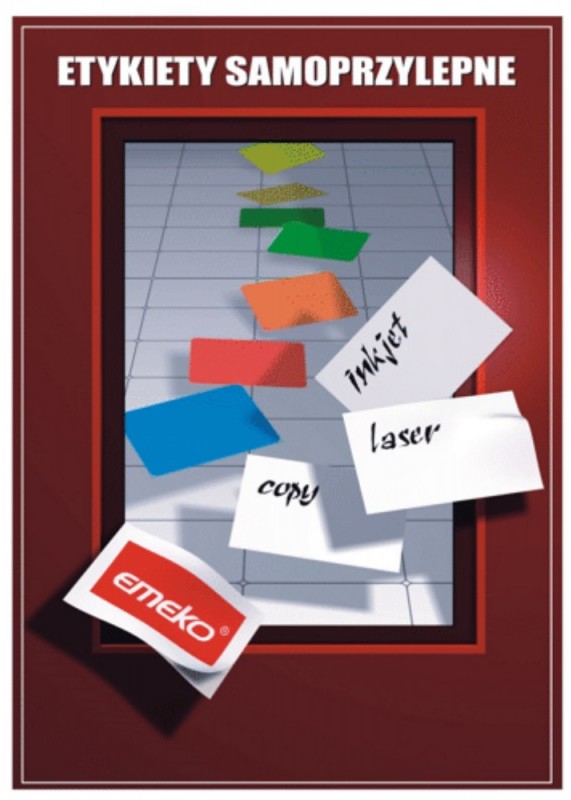 Etykiety samoprzylepne Emeko, A4, 210x297mm, 100 sztuk, żółty