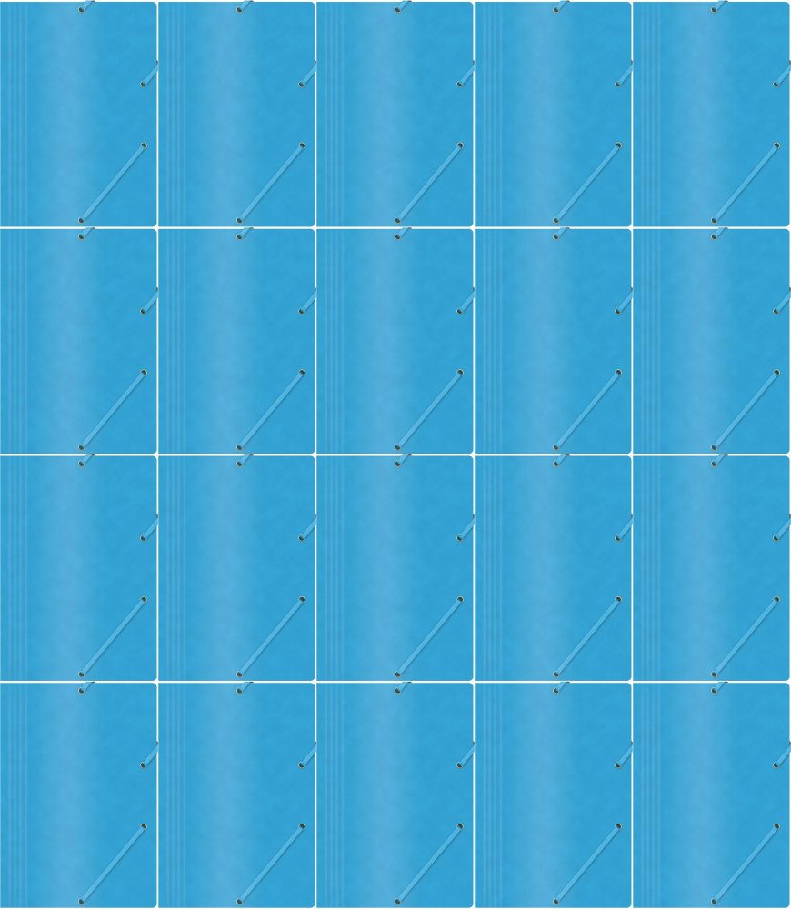 20x Teczka z gumką Office Products A4, 390g/m2, preszpanowa, niebieski