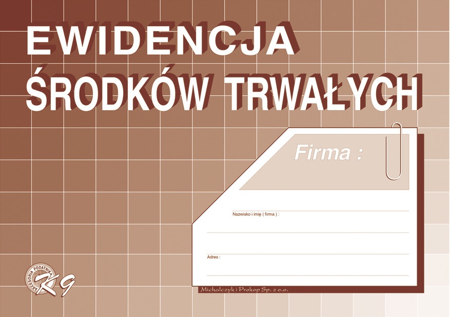 Druk akcydensowy Ewidencja środków trwałych MiP K-9, A4, 48k
