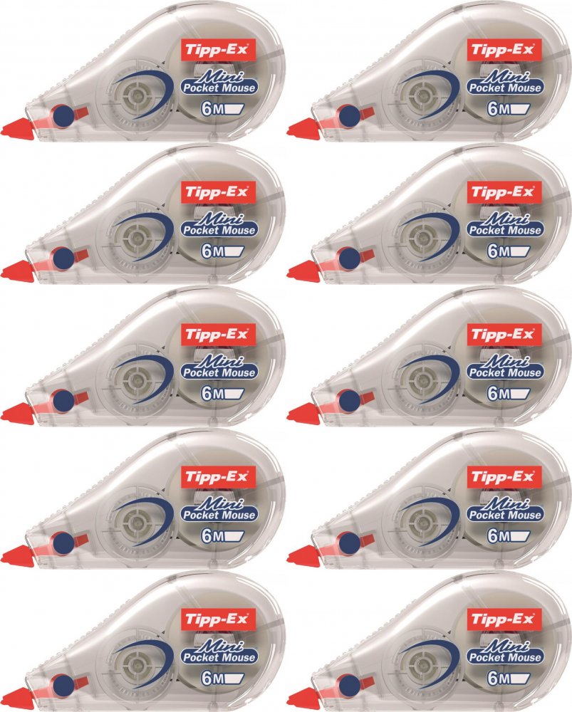 10x Korektor w taśmie Tipp-Ex Mini Pocket Mouse, 5mmx6m