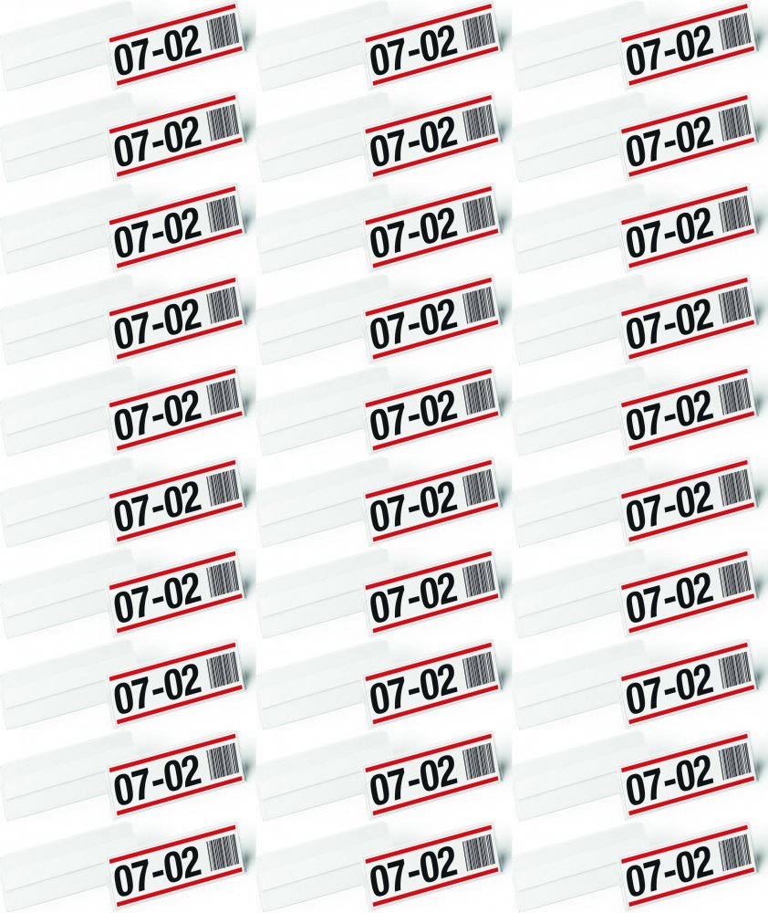 5x Kieszeń samoprzylepna Durable Hard Cover, 100x38mm, 10 sztuk, transparentny