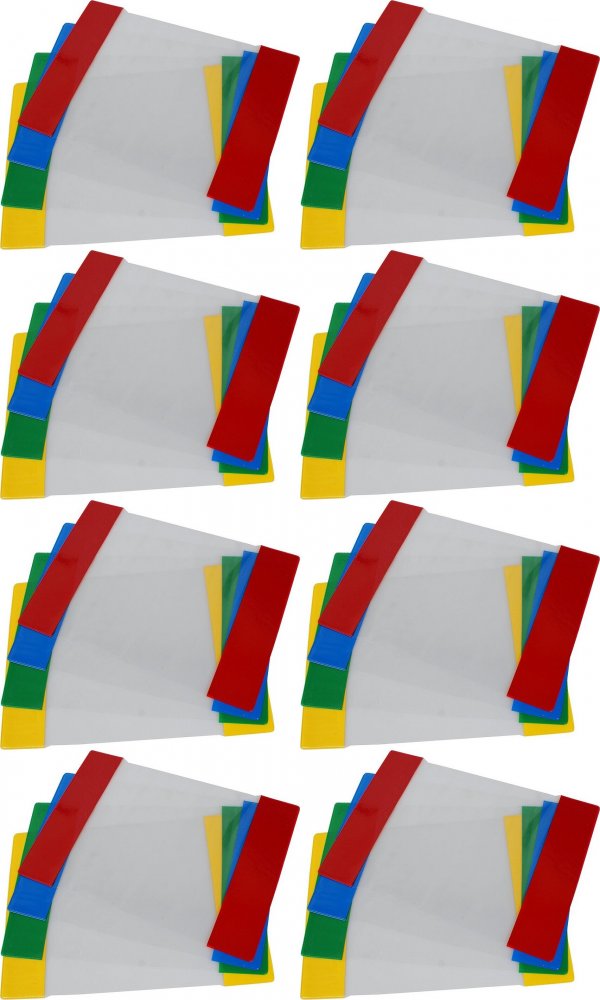8x Okładka na zeszyt Biurfol Standard, A5, 303x212mm, 10 sztuk, mix kolorów