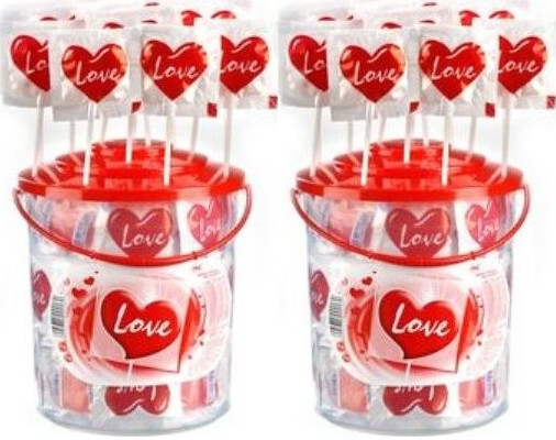 2x Lizaki love (serduszko) Astra Słodycze, 12g, 80 sztuk, owocowy