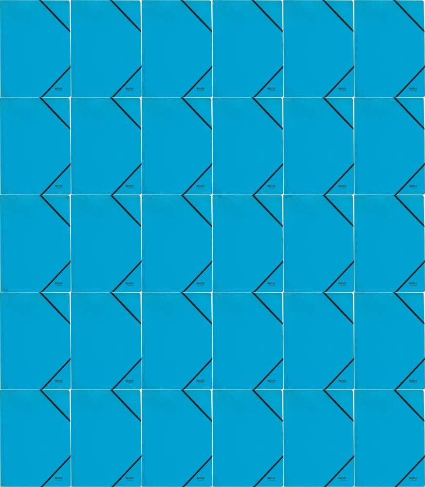 100x Teczka kartonowa z gumką Leitz Recycle, A4, 2mm, niebieski