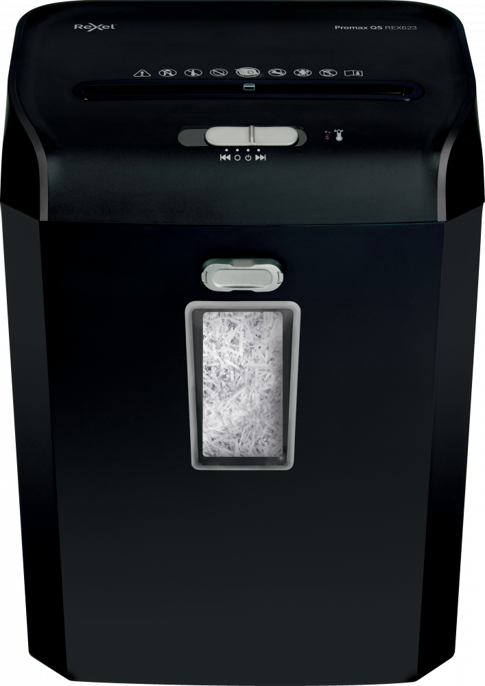 Niszczarka Rexel ProMax QS REX623, konfetti 4x40mm, 6 kartek, P-4 DIN, czarny