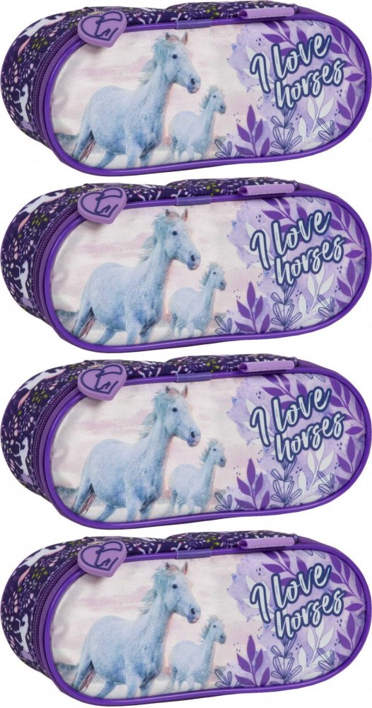 4x Piórnik szkolny Derform A Konie 25, saszetka, bez wyposażenia