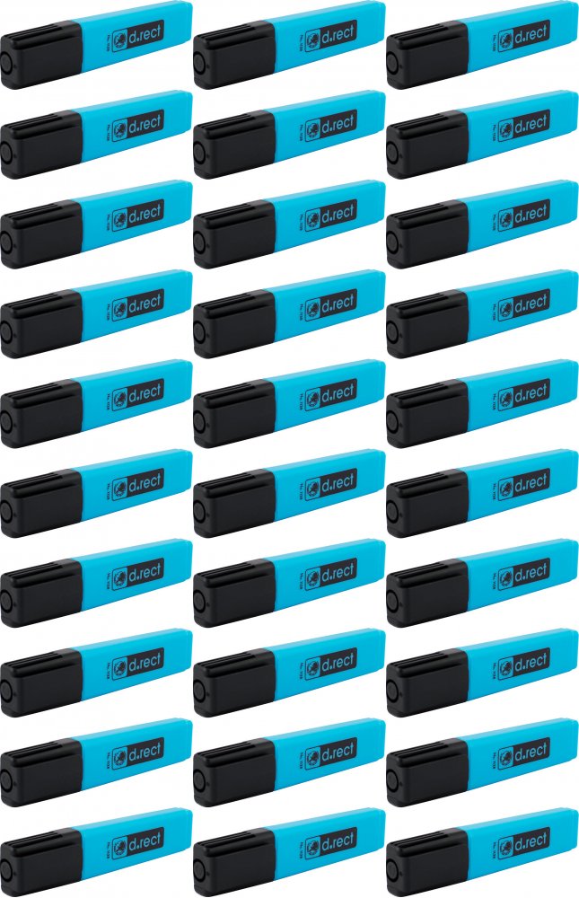 288x Zakreślacz D.Rect, 1128, ścięta, niebieski