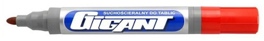 Marker suchościeralny Kamet, Gigant, okrągła, 3mm, czerwony