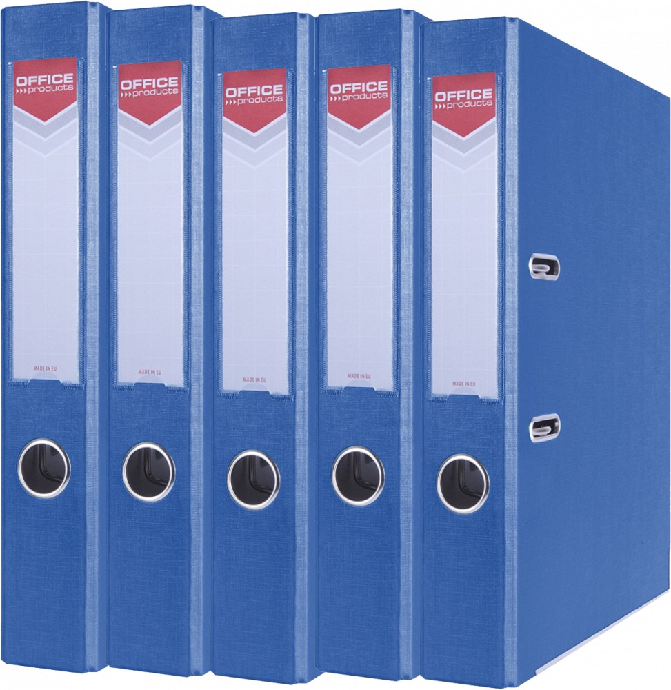 5x Segregator A4 Office Products Officer, z szyną, 55mm, niebieski