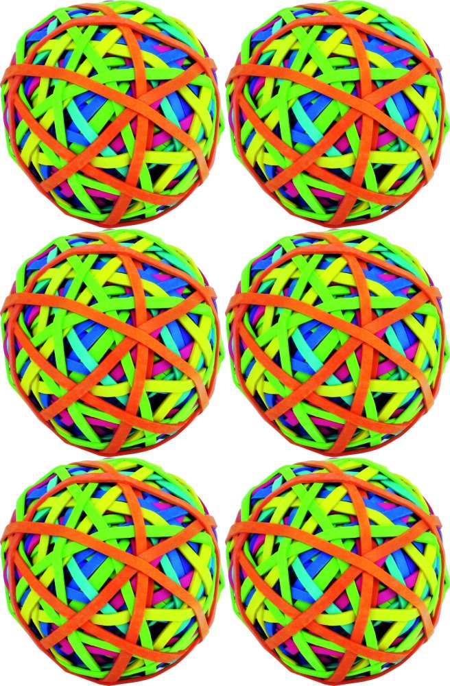 6x Gumki recepturki Grand, piłka, 70mm, mix kolorów