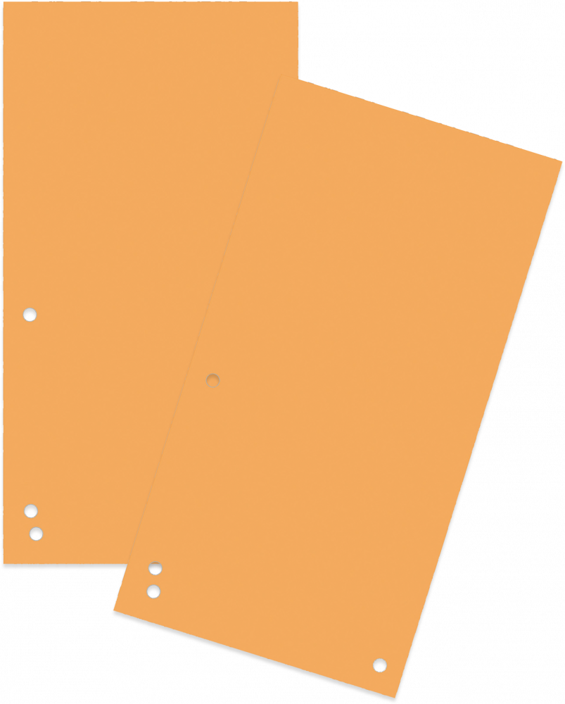 2x Przekładki do segregatora Donau, kartonowe, 1/3 A4, 100 kart, pomarańczowy