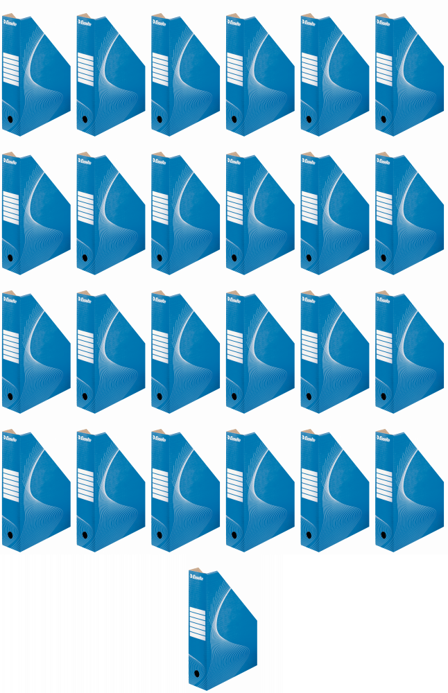 25x Organizer kartonowy na dokumenty Esselte, A4, 80mm, do 800 kartek niebieski