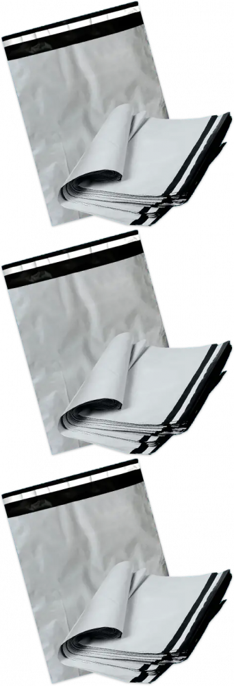 3x Foliopaki kurierskie 05 NC, HK, 350x450+50 mm, 100 sztuk, szary