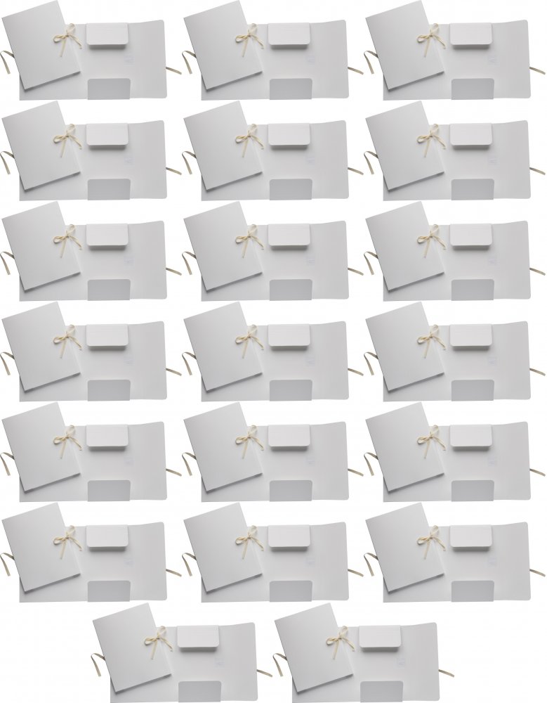 20x Teczka wiązana mocna Beskid Carta Rocca, A4, 450 g/m2, biały