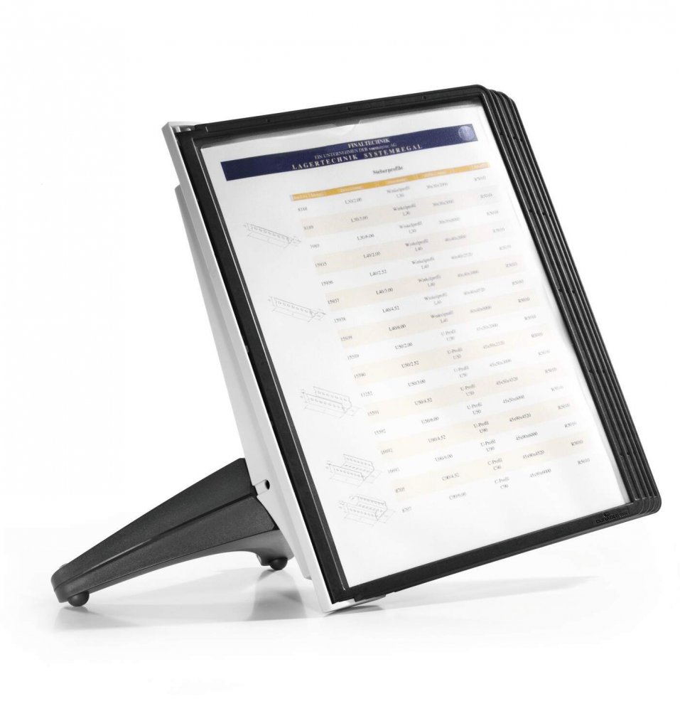 System paneli informacyjnych Durable Sherpa Soho Table 5, stołowy, A4, 5 paneli, czarny