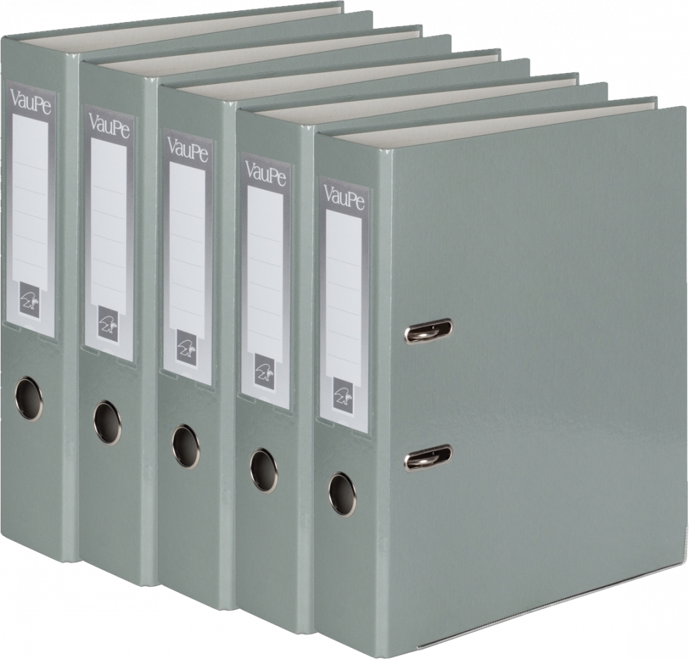 5x Segregator A4 VauPe FCK, 75mm, do 500 kartek, szary