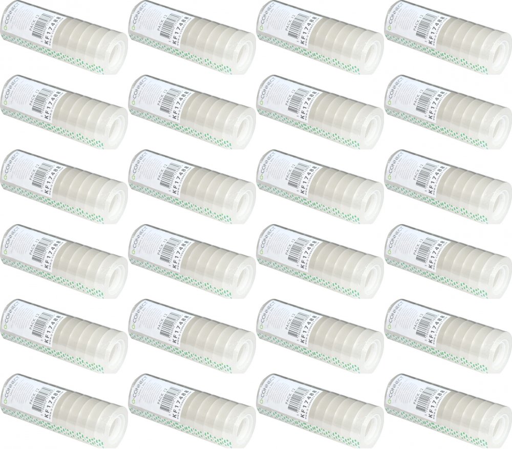 24x Taśma klejąca Q-Connect, 12mmx30m, 12 sztuk, przezroczysty