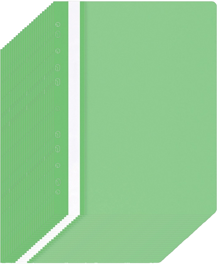 25x Skoroszyt plastikowy oczkowy Office Products, A4, do 200 kartek, jasnozielony