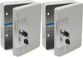 2x Szafka na klucze Argo, na 22 klucze, z zawieszkami, szary